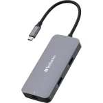 Verbatim USB-C Pro CMH-05 USB-C Docking Station με HDMI 4K PD Ethernet Γκρι - Image 4