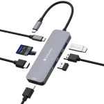 Verbatim USB-C Pro CMH-05 USB-C Docking Station με HDMI 4K PD Ethernet Γκρι - Image 6