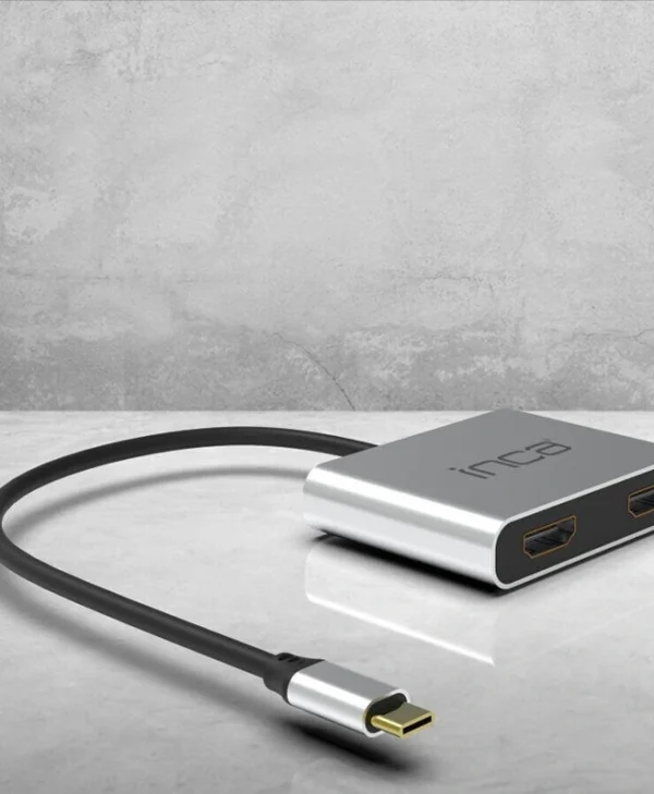 Inca ITPC-4T USB-C Docking Station με HDMI 4K PD και σύνδεση 2 Οθονών Ασημί ITPC-4T
