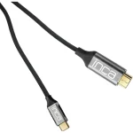 Inca HDMI 1.4 Cable HDMI male - USB-C male 2m Μαύρο