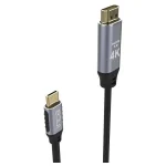 Inca HDMI 1.4 Cable HDMI male - USB-C male 2m Μαύρο - Image 3