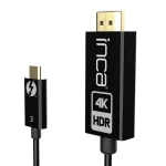 Inca Cable HDMI male - USB-C male 1m Μαύρο