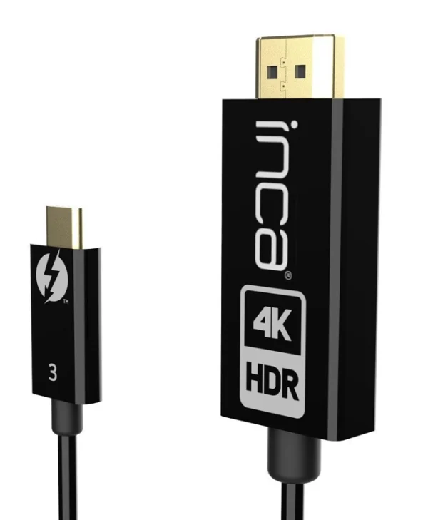 Inca Cable HDMI male - USB-C male 1m Μαύρο