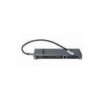 Cablexpert USB-C Docking Station με HDMI/DisplayPort 4K PD Ethernet Γκρι (A-CM-COMBO9-02) A-CM-COMBO9-02