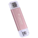 Transcend Esd310p 1.0TB USB 3.2 SSD Stick με σύνδεση USB-A & USB-C Ροζ - Image 3