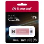 Transcend Esd310p 1.0TB USB 3.2 SSD Stick με σύνδεση USB-A & USB-C Ροζ - Image 5