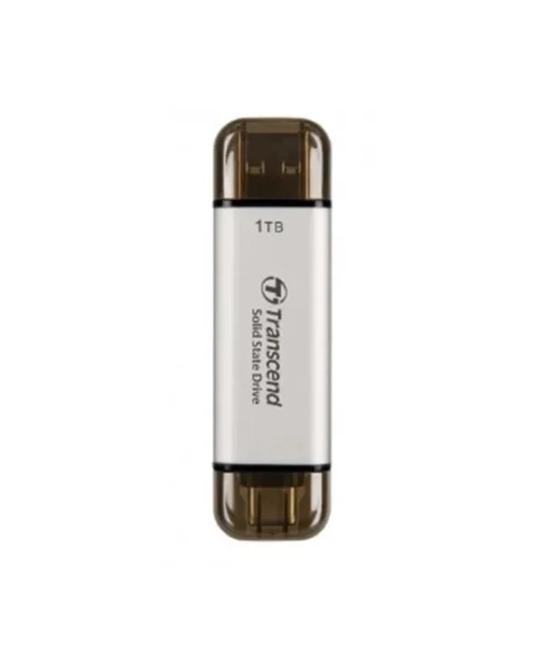 Transcend ESD310S 1TB USB 3.2 SSD Stick με σύνδεση USB-A & USB-C Ασημί