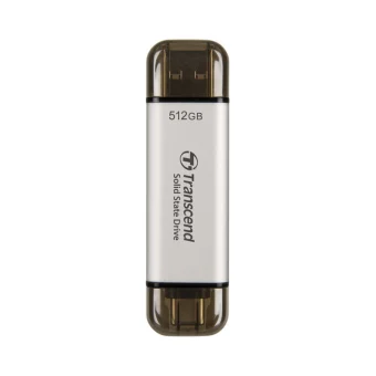 Transcend ESD310S 512GB USB 3.2 SSD Stick με σύνδεση USB-A & USB-C Ασημί
