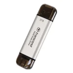 Transcend ESD310S 512GB USB 3.2 SSD Stick με σύνδεση USB-A & USB-C Ασημί - Image 2