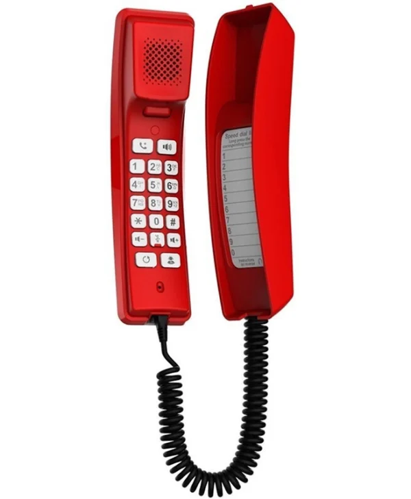 Fanvil H2U Compact Ενσύρματο Τηλέφωνο IP 2 γραμμών Κόκκινο
