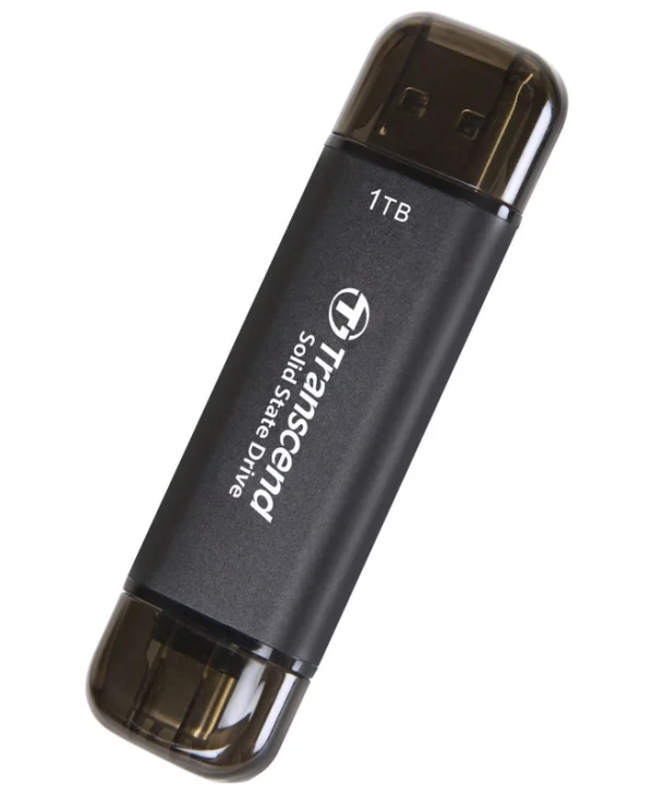 Transcend ESD310C 1TB USB 3.2 SSD Stick με σύνδεση USB-A & USB-C Μαύρο
