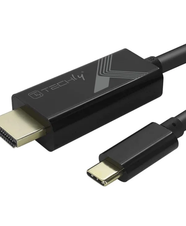 Techly Cable HDMI male - USB-C male 2m Μαύρο