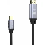Inca HDMI 1.4 Cable HDMI male - USB-C male 2m Μαύρο - Image 3