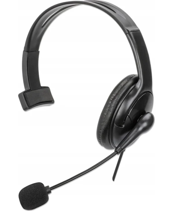 Manhattan Mono USB Headset On Ear Multimedia Ακουστικά με μικρόφωνο και σύνδεση USB-A