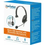 Manhattan Mono USB Headset On Ear Multimedia Ακουστικά με μικρόφωνο και σύνδεση USB-A - Image 3