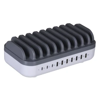 Manhattan Βάση Φόρτισης με 7 Θύρες USB-A και 3 Θύρες USB-C 120W σε Λευκό χρώμα