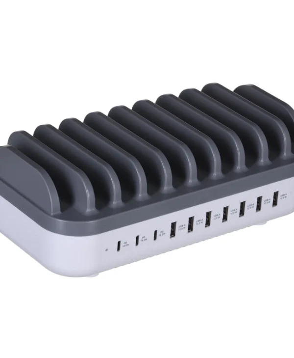 Manhattan Βάση Φόρτισης με 7 Θύρες USB-A και 3 Θύρες USB-C 120W σε Λευκό χρώμα