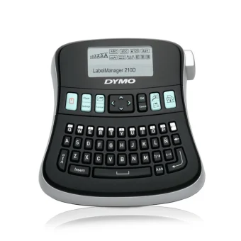 Dymo LabelManager 210 D QWERTY Kitcase Ηλεκτρονικός Ετικετογράφος Χειρός σε Μαύρο Χρώμα