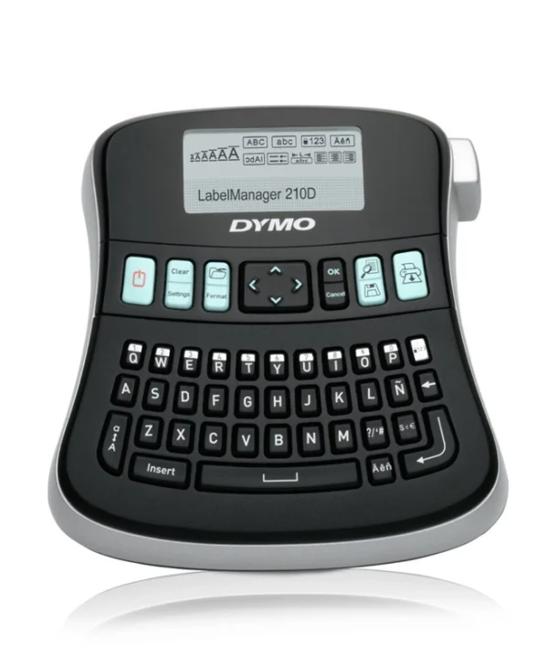 Dymo LabelManager 210 D QWERTY Kitcase Ηλεκτρονικός Ετικετογράφος Χειρός σε Μαύρο Χρώμα