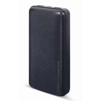 Gembird PB20-02 Power Bank 20000mAh 12W με 2 Θύρες USB-A Μαύρο PB20-02