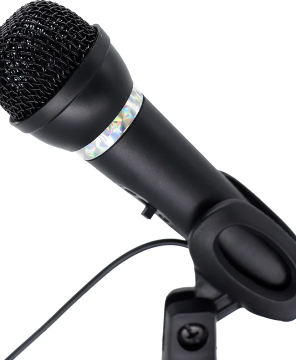 Gembird MIC-D-04 Πυκνωτικό Μικρόφωνο 3.5mm Χειρός, Επιτραπέζιο για Φωνητικά MIC-D-04
