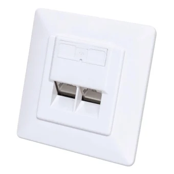 Intellinet Διπλή Πρίζα Δικτύου RJ45 Τύπου Cat6 σε Λευκό Χρώμα 771900 771900