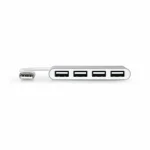 Port Designs USB 2.0 Hub 4 Θυρών με σύνδεση USB-A Ασημί - Image 3
