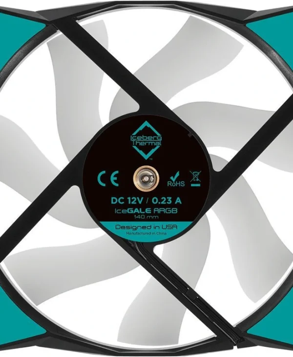 Iceberg Thermal IceGALE ARGB Case Fan 140mm με Σύνδεση 3-Pin / 4-Pin PWM