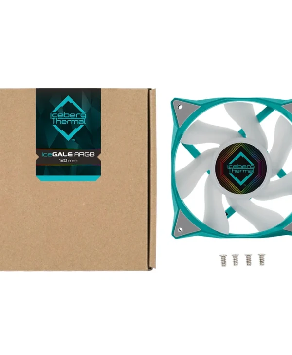 Iceberg Thermal IceGALE ARGB Case Fan 120mm με Σύνδεση 3-Pin / 4-Pin PWM Teal