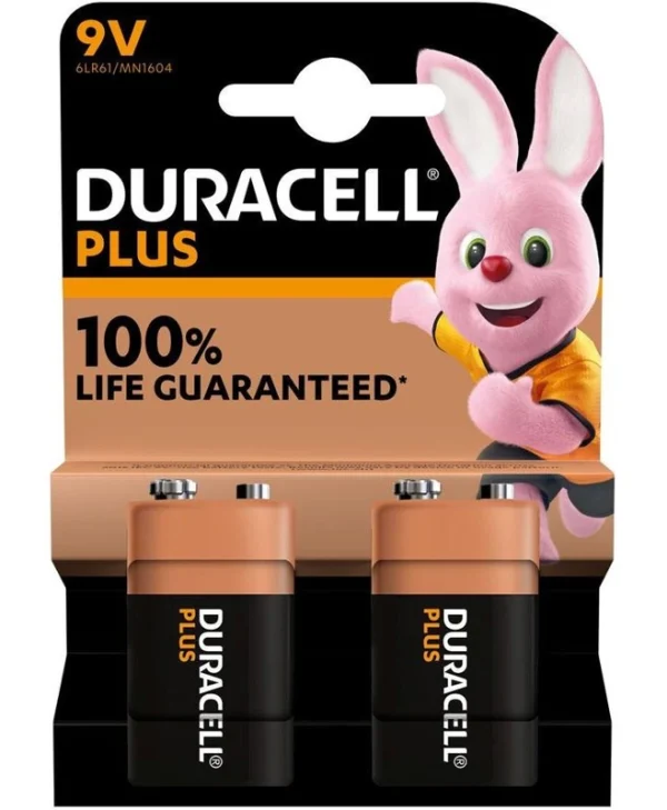 Duracell Plus Αλκαλικές Μπαταρίες 9V 2τμχ