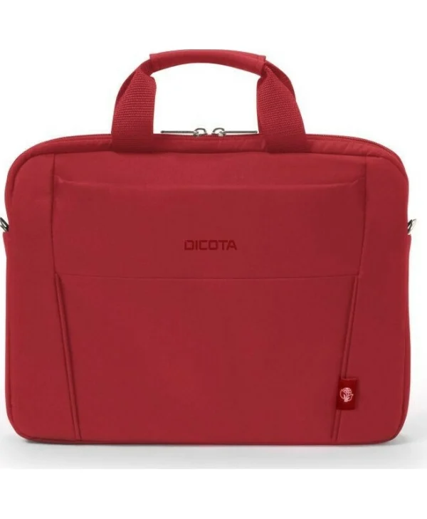 Dicota Slim Eco BASE Τσάντα Ώμου / Χειρός για Laptop 14.1" σε Κόκκινο χρώμα