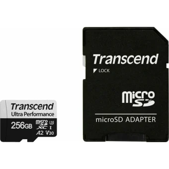 Transcend 340S microSDXC 256GB Class 10 U3 V30 A2 UHS-I με αντάπτορα