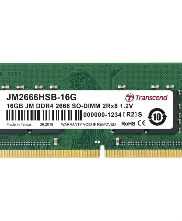 Transcend Jetram DDR4 με Module 1x16GB και Ταχύτητα 2666 για Laptop