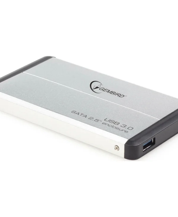 Gembird Θήκη για Σκληρό Δίσκο 2.5" SATA III με σύνδεση USB 3.0 σε Ασημί χρώμα