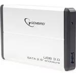 Gembird Θήκη για Σκληρό Δίσκο 2.5" SATA III με σύνδεση USB 3.0 σε Ασημί χρώμα - Image 2