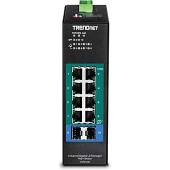 Trendnet TI-PG102I Unmanaged L2 PoE+ Switch με 8 Θύρες Gigabit (1Gbps) Ethernet και 2 SFP Θύρες TI-PG102I