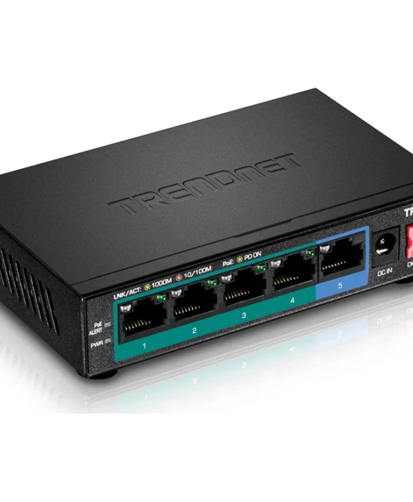 Trendnet TPE-LG50 Unmanaged L2 PoE+ Switch με 4 Θύρες Gigabit (1Gbps) Ethernet TPE-LG50