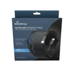 MediaRange USB 3.0 Καλώδιο Επέκτασης 2xUSB-A Male to USB-A Female 10m 5Gbps Μαύρο MRCS243 - Image 2