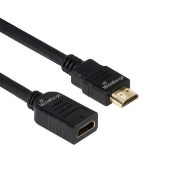 MediaRange HDMI Καλώδιο Επέκτασης 2.0 Premium High Speed με Ethernet 2m 18Gbps 4K@60Hz HDR ARC Black MRCS256