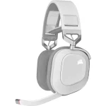 Corsair HS80 RGB Wireless Over Ear Gaming Headset με σύνδεση USB Λευκό