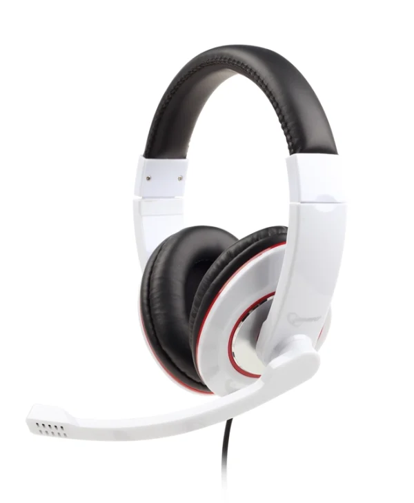 Gembird MHS-001 Over Ear Gaming Headset με σύνδεση 3.5mm Λευκό
