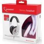 Gembird MHS-001 Over Ear Gaming Headset με σύνδεση 3.5mm Λευκό - Image 4