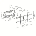 Techly ICA-PLB 490 Βάση Τηλεόρασης Τοίχου με Βραχίονα έως 80" και 50kg - Image 5