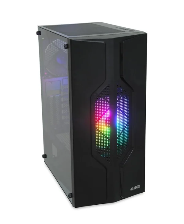 iBox Cetus 908 Gaming Midi Tower Κουτί Υπολογιστή με Πλαϊνό Παράθυρο Μαύρο