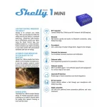 Shelly 1 Mini Gen 3 Smart Ενδιάμεσος Διακόπτης Wi-Fi σε Μπλε Χρώμα - Image 7