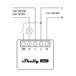 Shelly 1 Mini Gen 3 Smart Ενδιάμεσος Διακόπτης Wi-Fi σε Μπλε Χρώμα - Image 9
