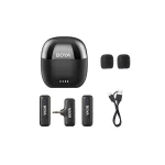 Boya BY-WM3T-M2 Σετ Ασύρματο Μικρόφωνο Πέτου, Clip On 2,4GHz Mobile wireless mic For Camera 3.5Jack (2 transmitters, two person vlog) BY-WM3T-M2 - Image 5