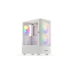 Krux Vako Gaming Midi Tower Κουτί Υπολογιστή με Πλαϊνό Παράθυρο και RGB Φωτισμό Λευκό