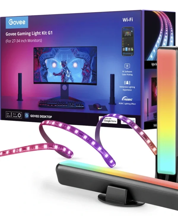 Govee Smart Ταινία LED PC Monitor Pro Kit Wi-Fi Τηλεόρασης RGB Φως 27m με Τροφοδοτικό