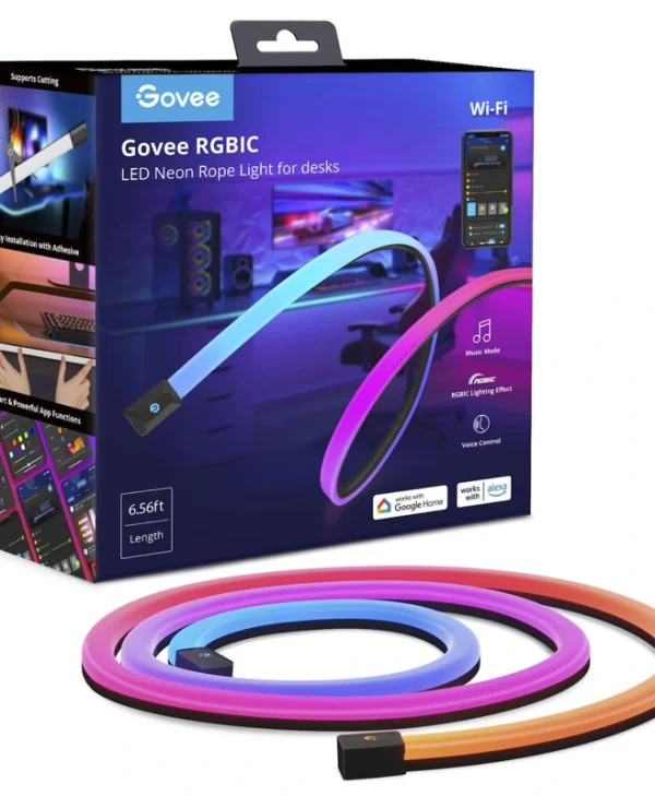 Govee Αδιάβροχη Smart Ταινία LED Wi-Fi 220V RGB Φως 2m Neon Flex με Τροφοδοτικό